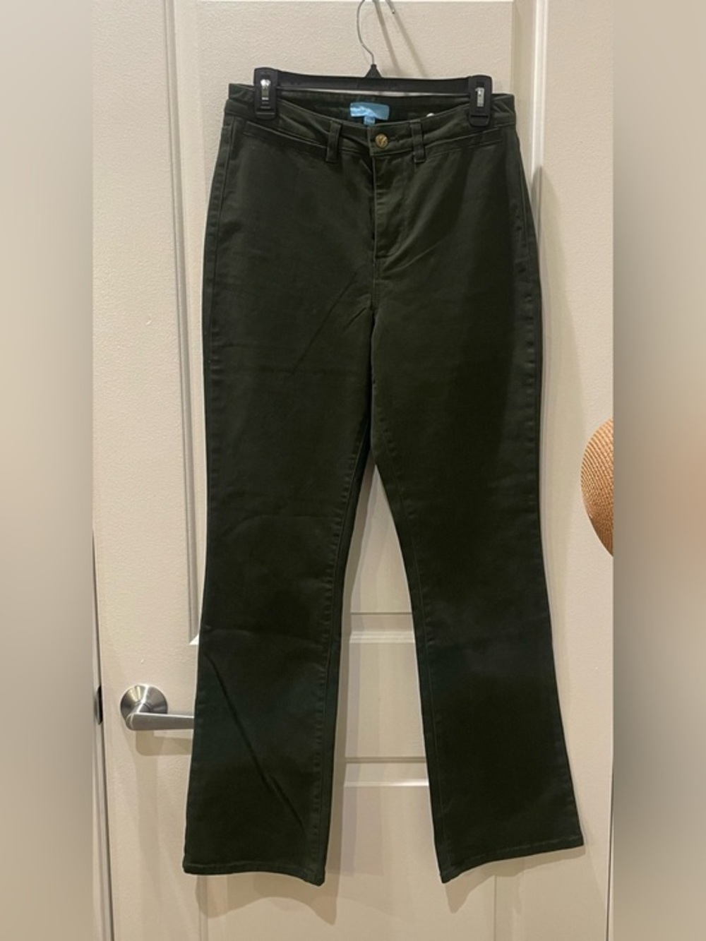 NEW…Draper James Dark Olive High-Rise Straight Leg Pants